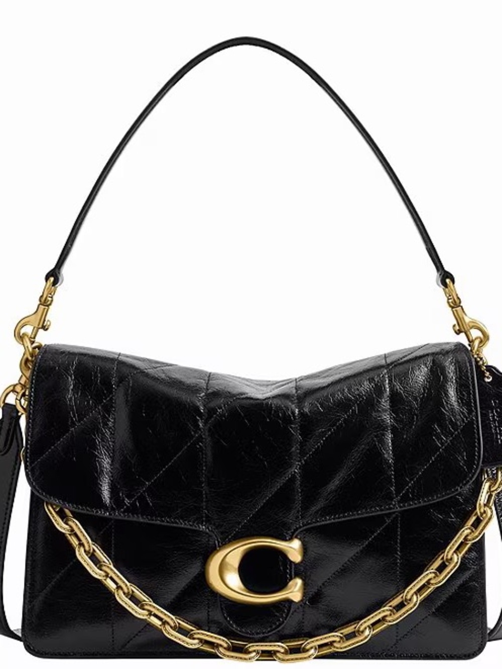 Coach Black Quilted Leather Tabby 30